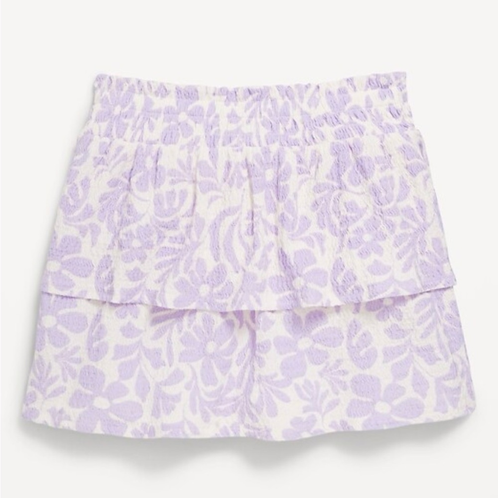 Old Navy Girls Lavender Floral Mini Skort
